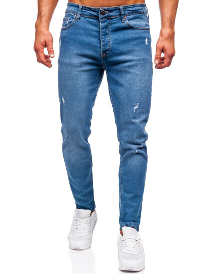 Sötétkék férfi slim fit farmer Bolf 6485