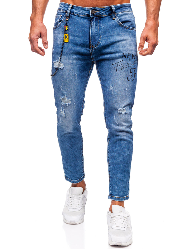 Sötétkék farmer nadrág férfi slim fit Bolf TF251