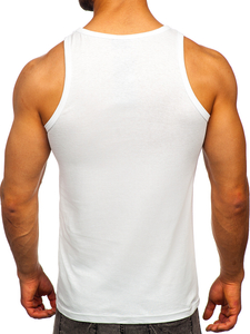 Mintás tank-top fehér színben Bolf 14851