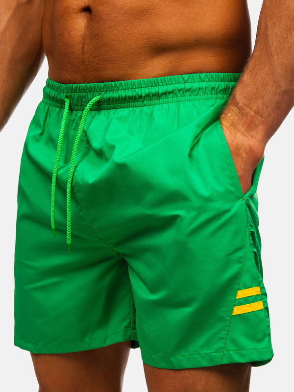 Zöld rövid férfi fürdőnadrág Bolf QD29