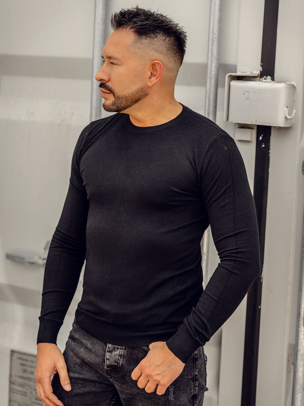 Fekete férfi pulóver Bolf MMB602A