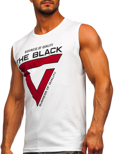 Mintás tank-top fehér színben Bolf 14816