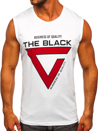 Mintás tank-top fehér színben Bolf 14816