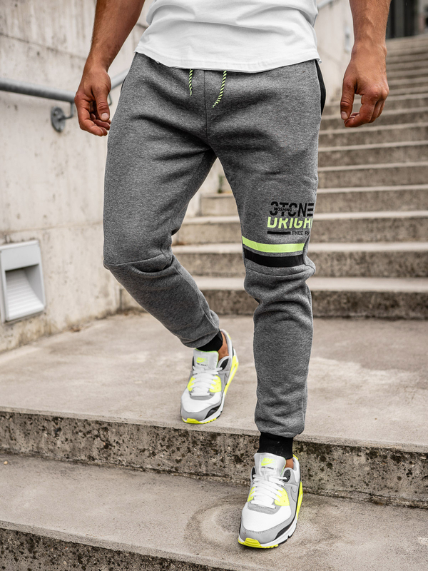 Férfi melegítőnadrág grafit színben Bolf AM108A