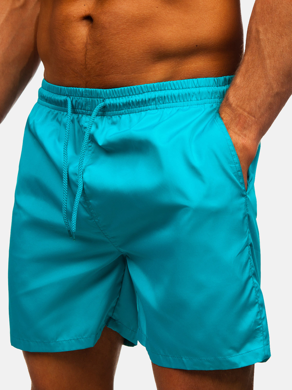 Kék rövid férfi fürdőnadrág Bolf QD32