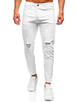 Fehér férfi slim fit farmer Bolf 5872