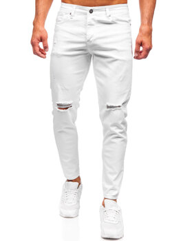 Fehér férfi slim fit farmer Bolf 5873