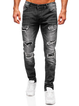 Fekete farmer férfi nadrág slim fit Bolf MP0075N