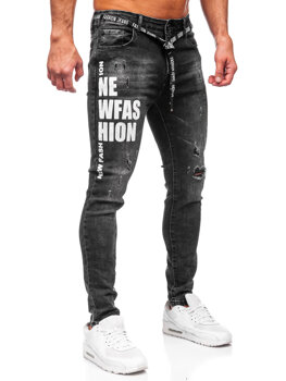 Fekete férfi slim fit farmernadrág Bolf TF277