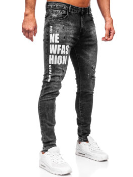 Fekete férfi slim fit farmernadrág Bolf TF291