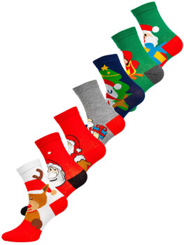 Karácsonyi női zokni multicolor-1 Bolf M798-7P-1 7 PACK