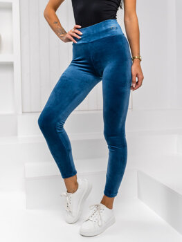 Kék bársony női leggings Bolf W5231