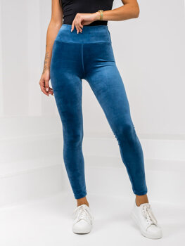 Kék bársony női leggings Bolf W5232