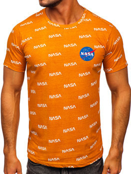 Narancssárga férfi t-shirt mintával Bolf 14950