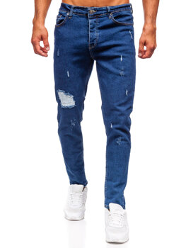 Sötétkék férfi farmernadrág slim fit Bolf 6553