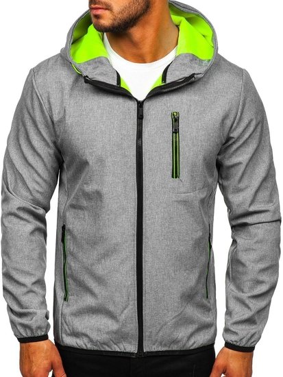 Átmeneti férfi softshell dzseki grafit Bolf KS2195