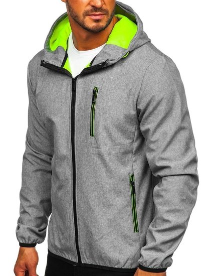 Átmeneti férfi softshell dzseki grafit Bolf KS2195