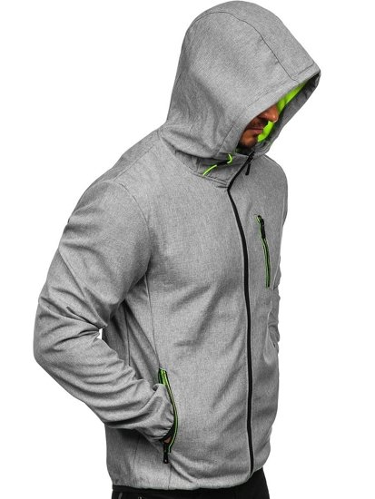 Átmeneti férfi softshell dzseki grafit Bolf KS2195