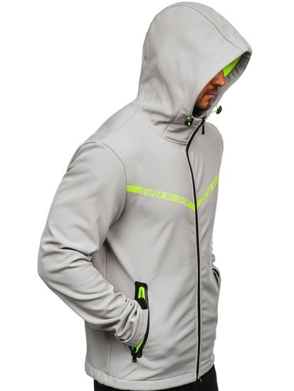 Átmeneti férfi softshell dzseki szürke Bolf KS2181