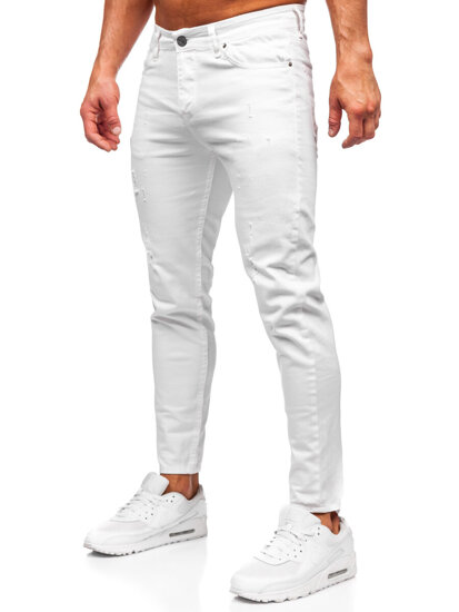 Fehér férfi farmer nadrág slim fit Bolf 5876