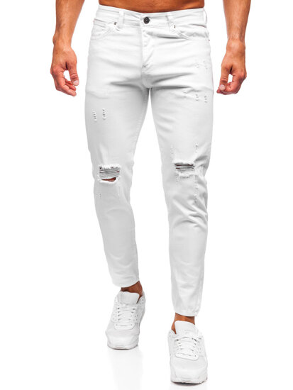 Fehér férfi slim fit farmer Bolf 5872