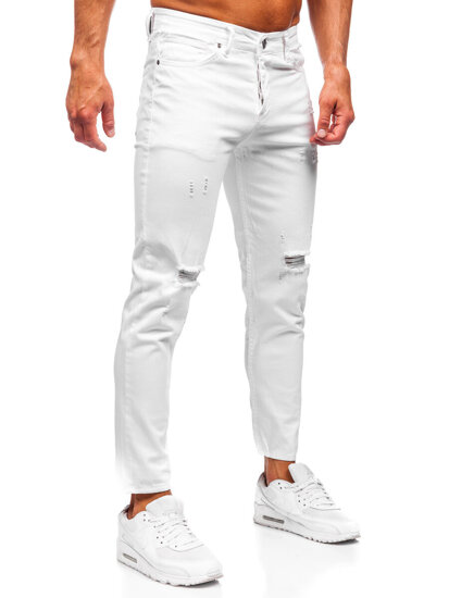 Fehér férfi slim fit farmer Bolf 5872