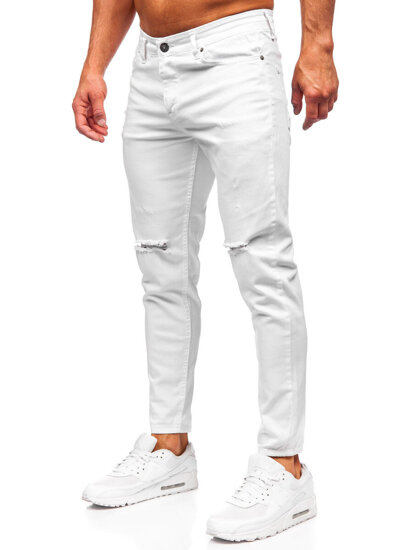 Fehér férfi slim fit farmer Bolf 5873