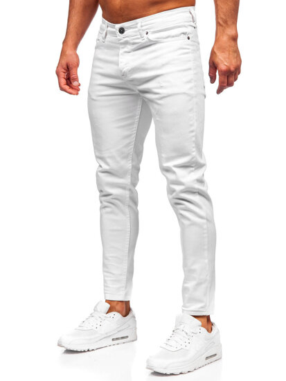 Fehér férfi slim fit farmer Bolf 5877