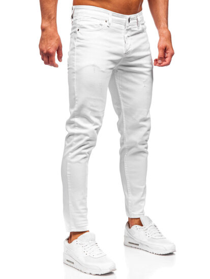 Fehér férfi slim fit farmer Bolf 5877