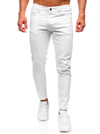 Fehér férfi slim fit farmernadrág Bolf 5877