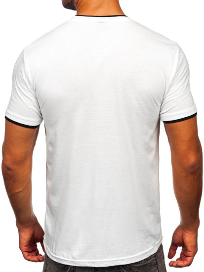 Fehér férfi t-shirt Bolf 14316