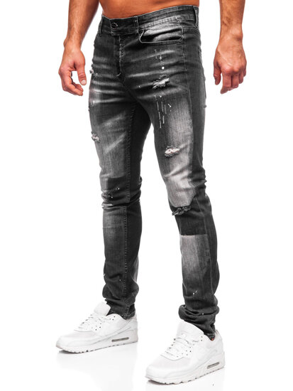 Fekete farmer férfi nadrág slim fit Bolf MP0168N