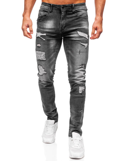 Fekete férfi slim fit farmernadrág Bolf MP0156N