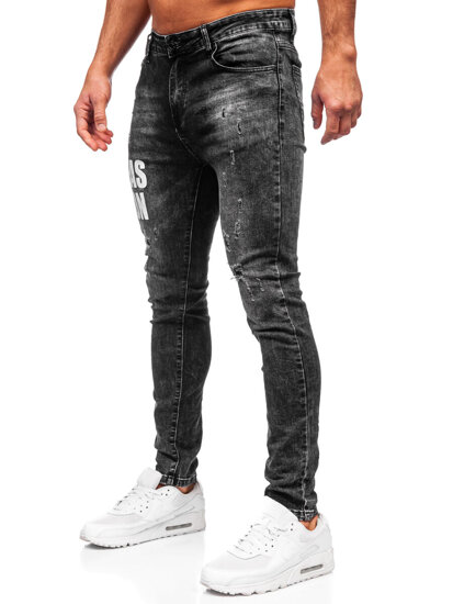 Fekete férfi slim fit farmernadrág Bolf TF291