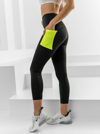 Fekete női leggings nadrág Bolf XL009