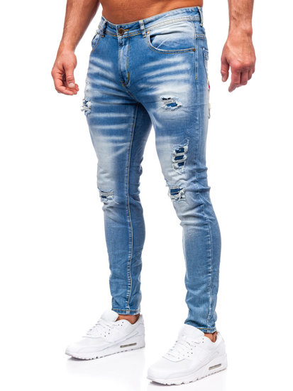 Férfi skinny fit farmernadrág gránátkék színben Bolf E7869B