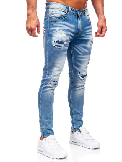 Férfi skinny fit farmernadrág gránátkék színben Bolf E7869B