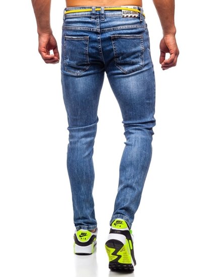 Férfi skinny fit farmernadrág gránátkék színben Bolf KX565