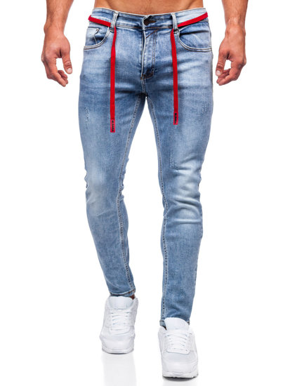 Férfi skinny fit farmernadrág kék színben Bolf KX555-1