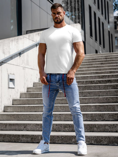 Férfi skinny fit farmernadrág kék színben Bolf KX555-2A