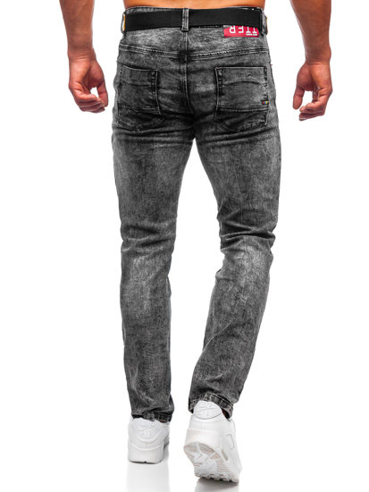 Férfi skinny fit farmernadrág övvel fekete színben Bolf R61104S1