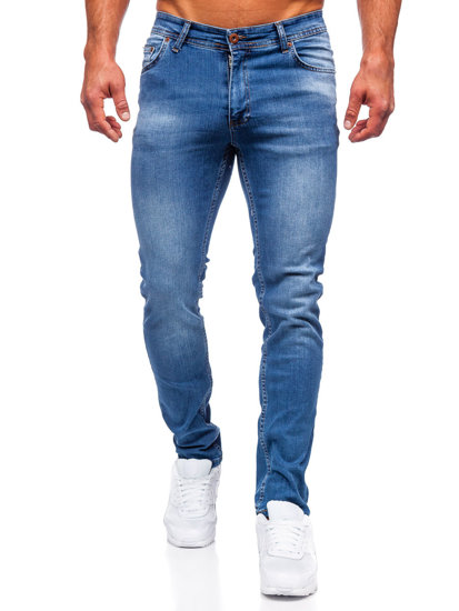 Férfi slim fit farmernadrág gránátkék színben Bolf 6767