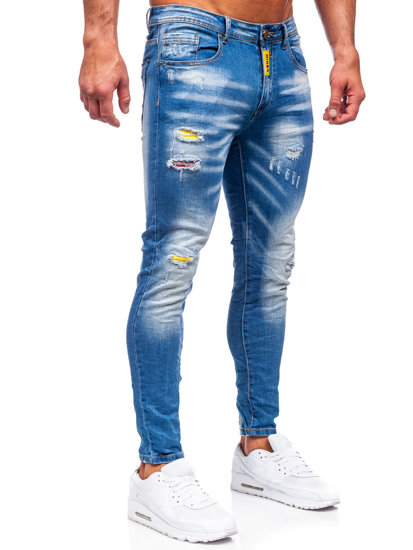 Férfi slim fit farmernadrág gránátkék színben Bolf BC1025