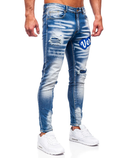 Férfi slim fit farmernadrág gránátkék színben Bolf BC1068