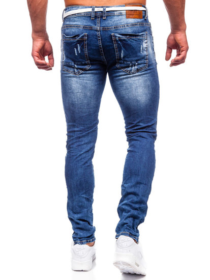 Férfi slim fit farmernadrág gránátkék színben Bolf E7789