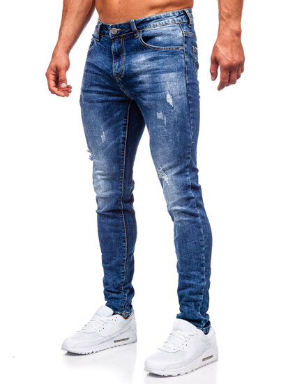 Férfi slim fit farmernadrág gránátkék színben Bolf KX718A