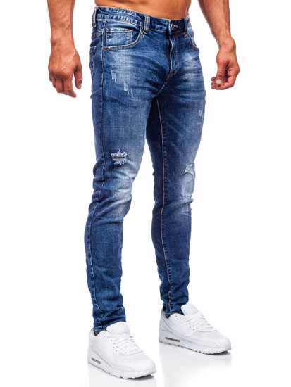 Férfi slim fit farmernadrág gránátkék színben Bolf KX718A