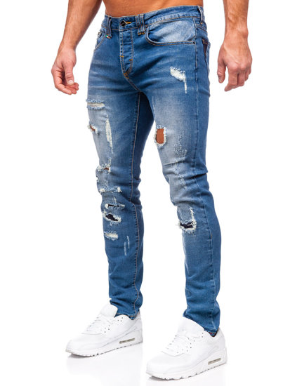 Férfi slim fit farmernadrág gránátkék színben Bolf MP0086BS