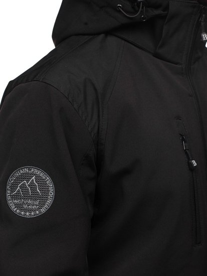 Férfi softshell dzseki fekete Bolf P195