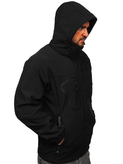 Férfi softshell dzseki fekete színben Bolf T019